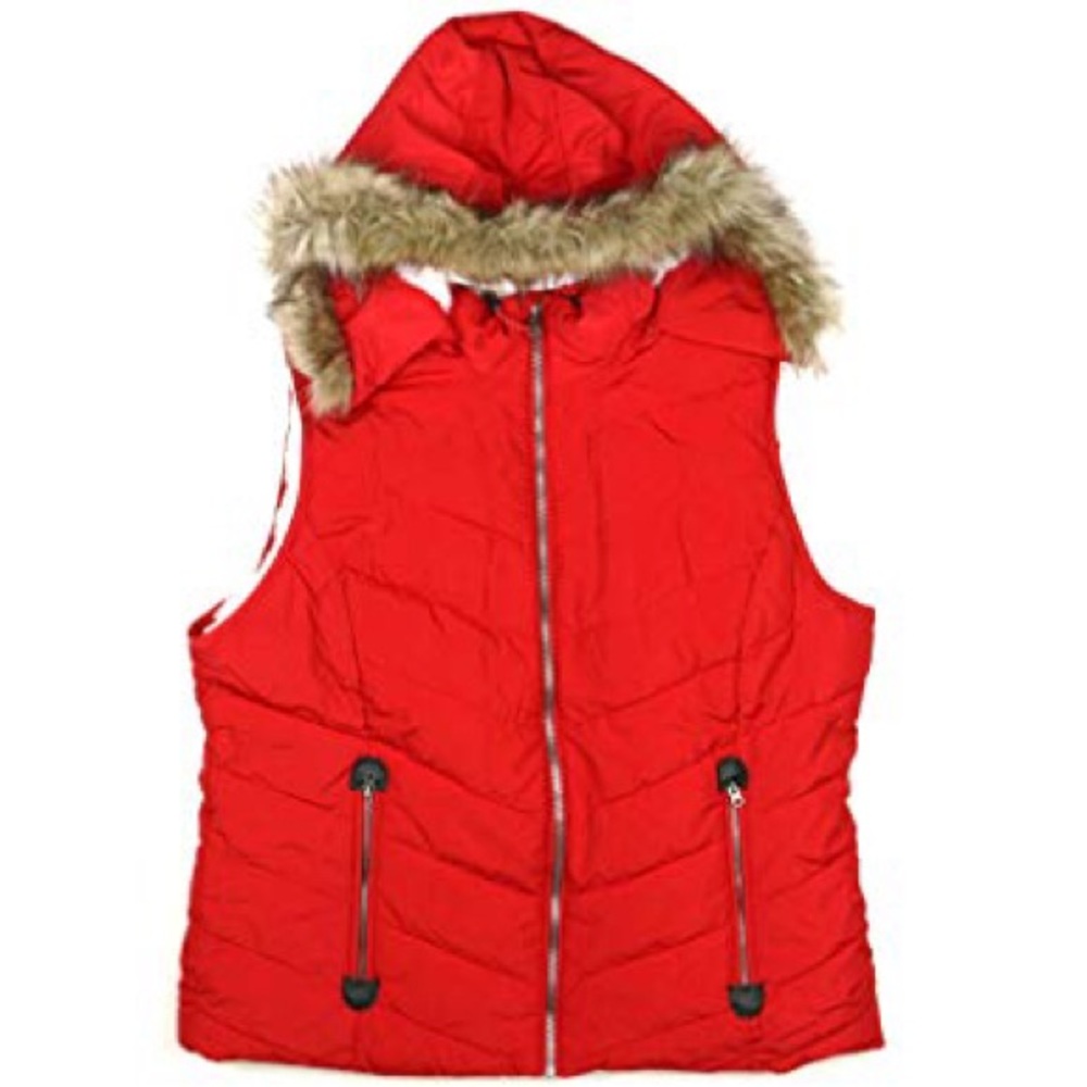 GreenTea Orange Puffer Vest